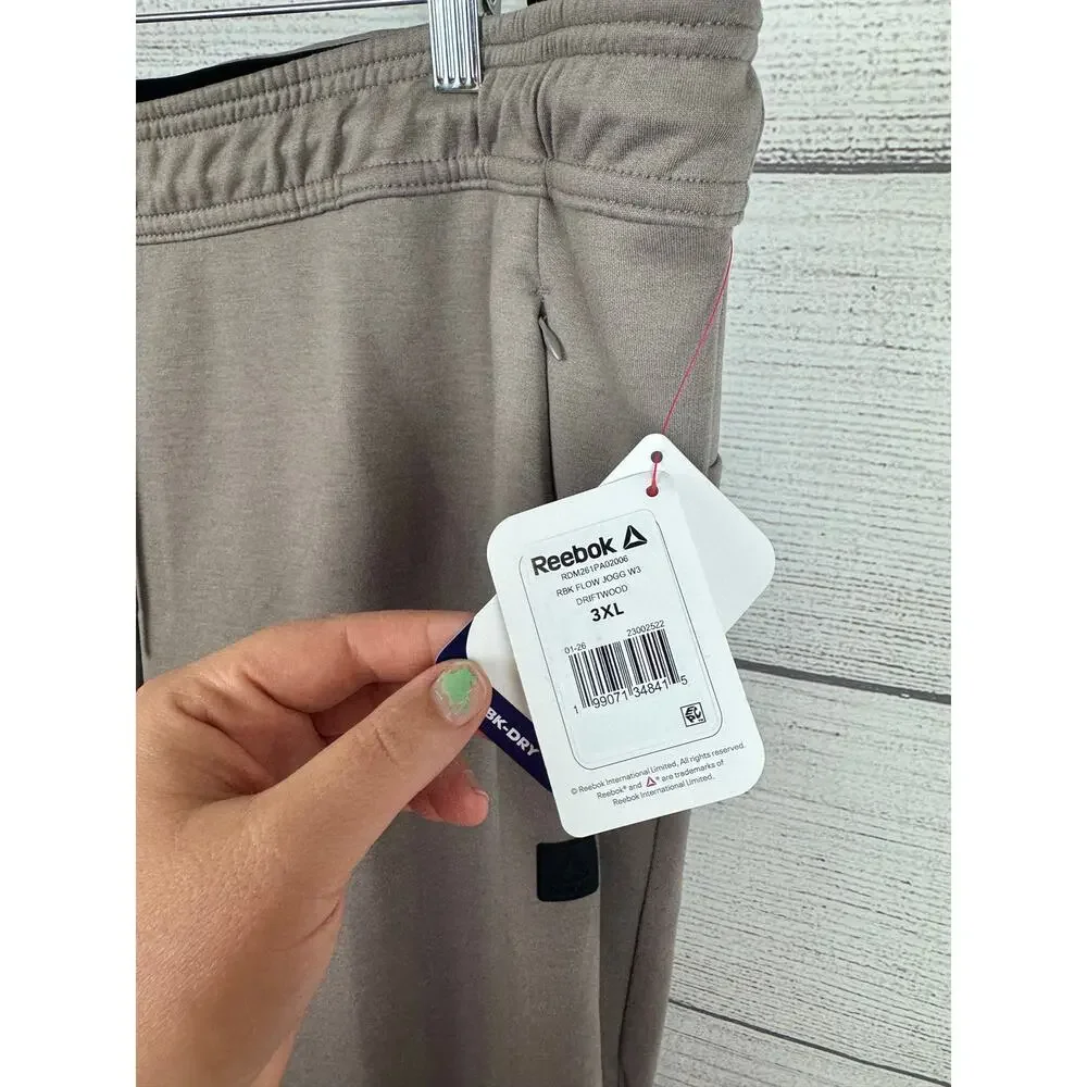 Reebok Men's Brown Slim Flow Sweat Jogger Pants Size 3XL